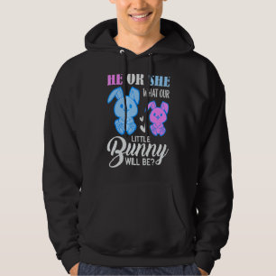 He Or She What Will Our Little Bunny Be Gender Rev Hoodie