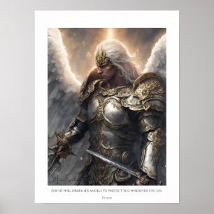 He orders His angels. Poster