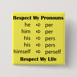 He -> per/person 15 cm square badge