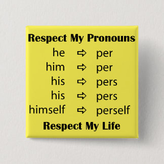 He -> per/person 15 cm square badge