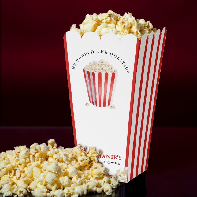 He Popped the Question Bridal Shower Popcorn Favour Box (He Popped the Question Bridal Shower Popcorn Favor Boxes
)
