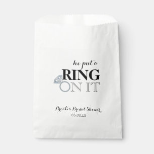 He Put a Ring On It Favour Bags
