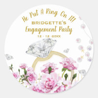 He Put A Ring On It Modern Diamond Floral