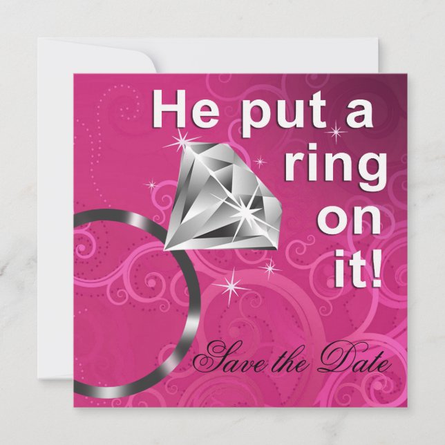 He put a ring on it - Save the Date (Front)
