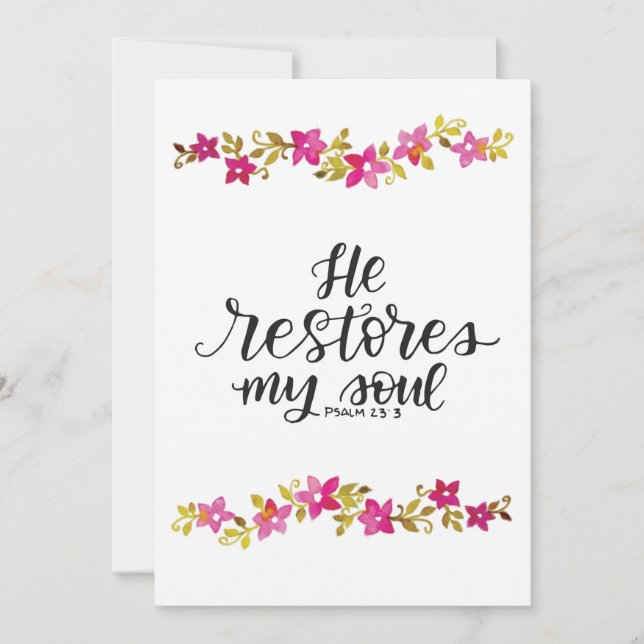 He Restores my soul Card (Front)