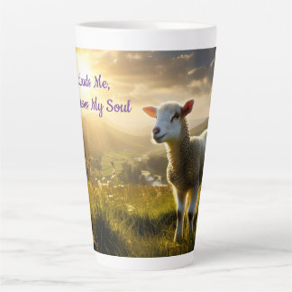 He Restores My Soul Lamb Latte Mug