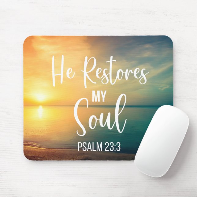 He Restores my Soul Mouse Mat (With Mouse)
