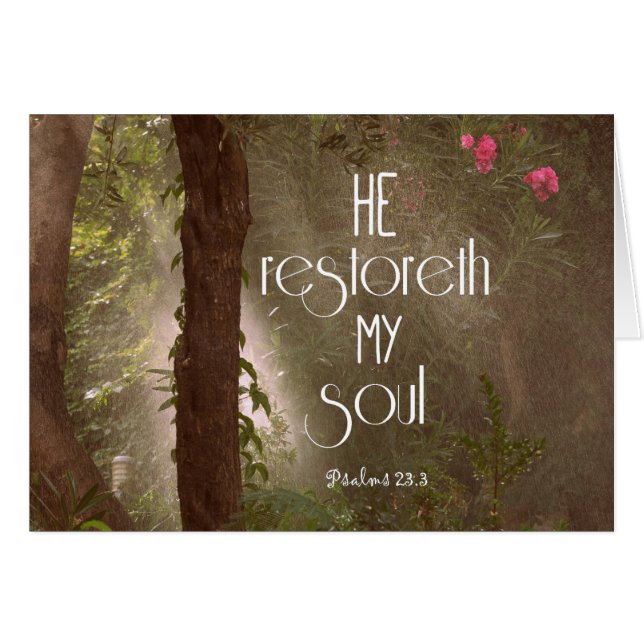 He restoreth my Soul Bible Verse (Front Horizontal)
