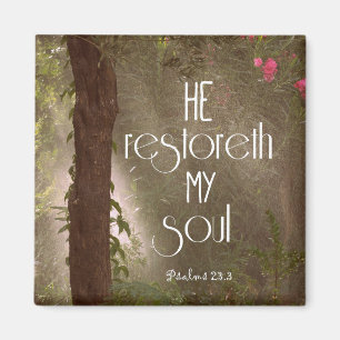 He restoreth my Soul Bible Verse Magnet