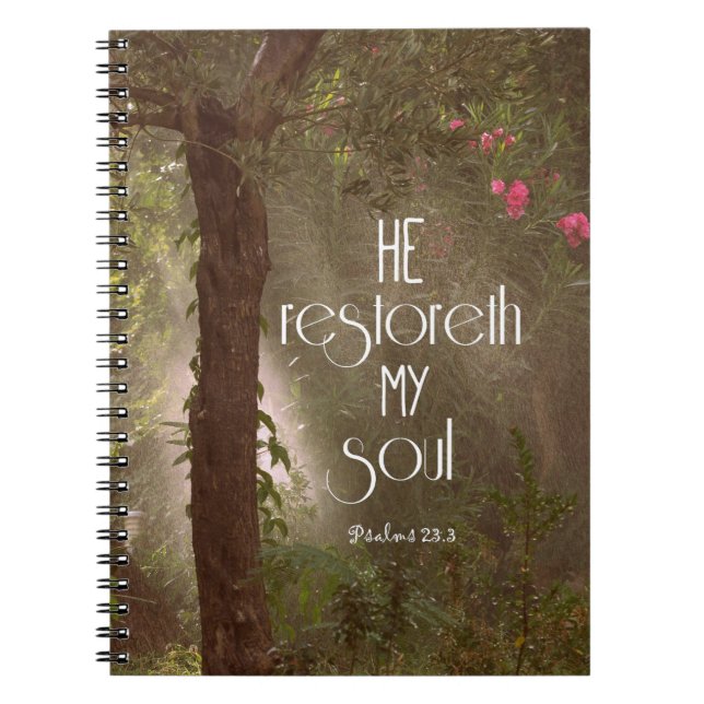 He restoreth my Soul Bible Verse Notebook (Front)