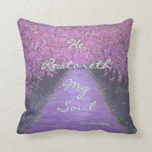 He Restoreth My Soul Throw Pillow