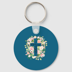 He Risen Jesus Christian Happy Scripture Design Key Ring
