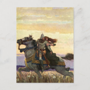 “He Rode Away With the Queen” by NC Wyeth Postcard