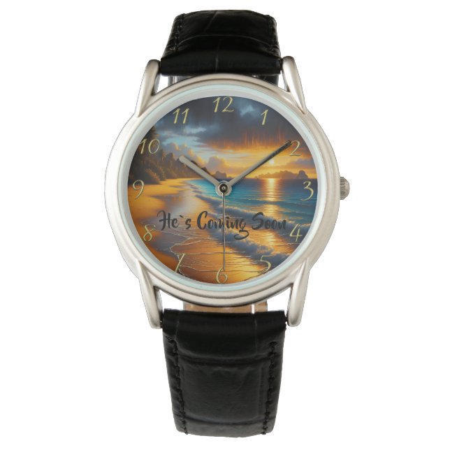 HE`S COMING SOON Christian Faith ocean Watch (Front)