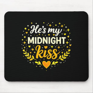 He’s My Midnight Kiss Romantic Love Quote Typograp Mouse Mat