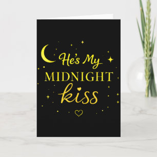 He’s My Midnight Kiss Romantic Saying Matching Cou Card