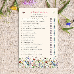 He Said, She Said | Bohemian Wildflowers