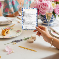 He Said, She Said Bridal shower  Blue Game