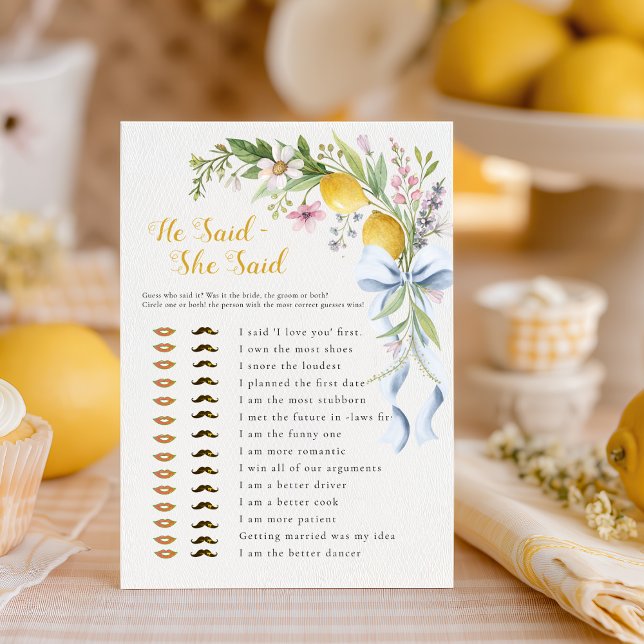 He Said She Said Bridal Shower Game | Main Squeeze (Creator Uploaded)