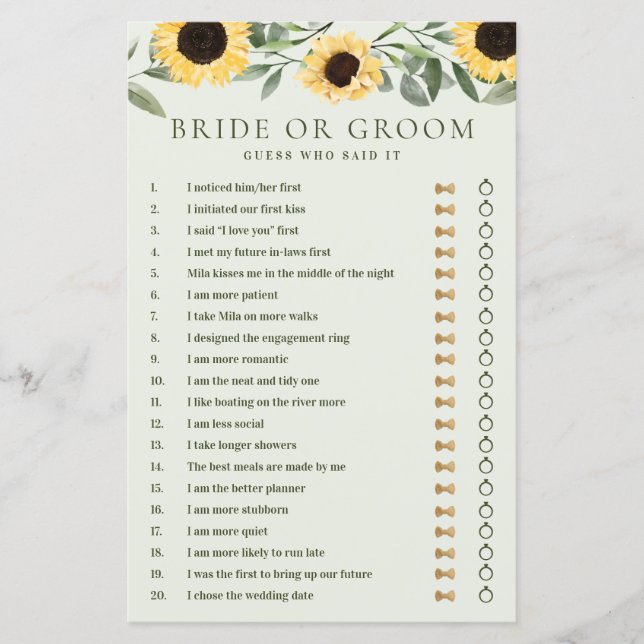 He Said She Said Yellow Floral Sunflower Green (Front)