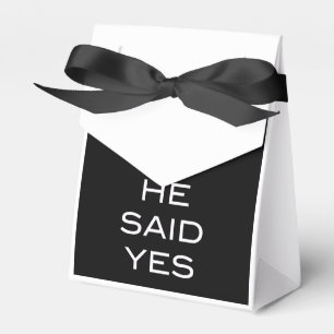 He Said Yes Gay Engagement Party Favour Box