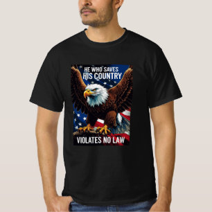 He Saves Country Law Patriotic MAGA Art T-Shirt