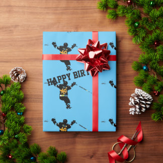 He Scores! - Ice Hockey Player Wrapping Paper