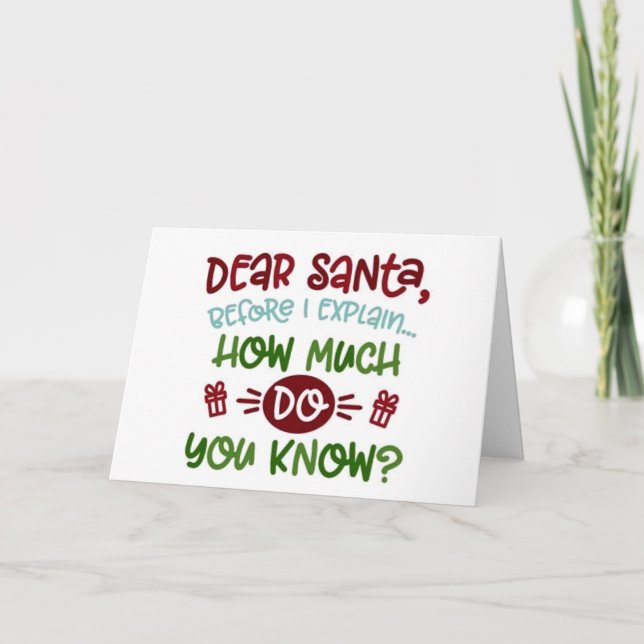 HE SEES YOU WHEN YOU'RE SLEEPING-BUT DID WE SLEEP? HOLIDAY CARD (Front)