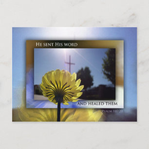 He Sent His Word and Healed Them Postcard