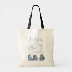 He Sent the Wild Things Off to Bed - Blue Tote Bag