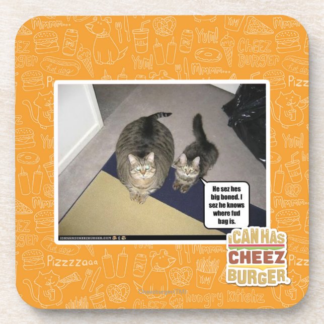 He sez hes big boned. coaster (Front)