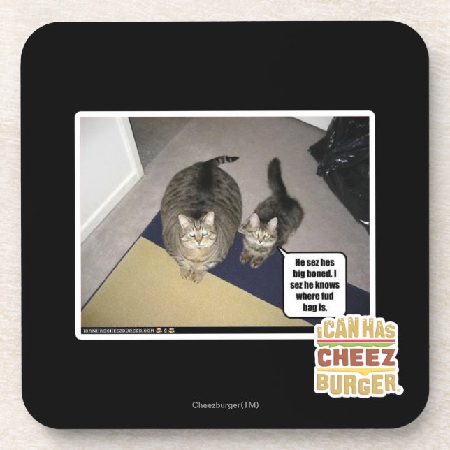 He sez hes big boned. coaster (Front)