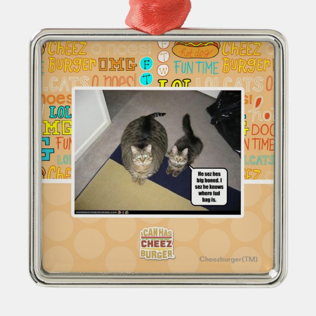 He sez hes big boned. metal tree decoration (Front)