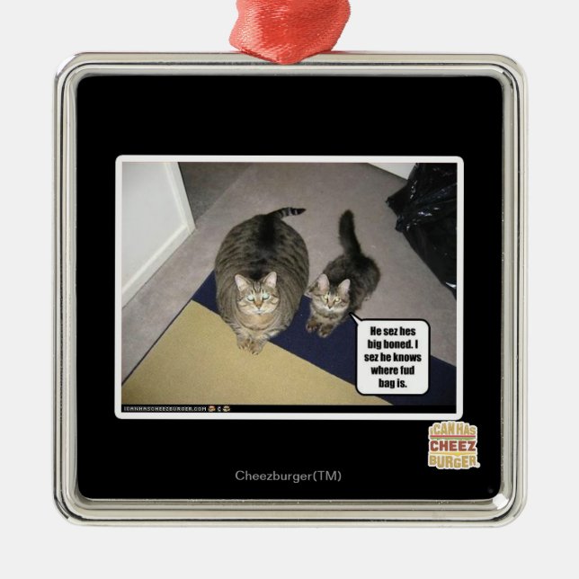 He sez hes big boned. metal tree decoration (Front)