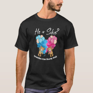 He She Grandma Can Bearly Wait Gender Reveal Bears T-Shirt