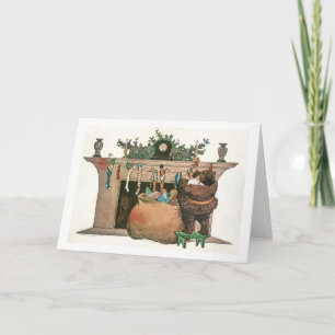 He spoke not a word Vintage Santa Claus Holiday Card