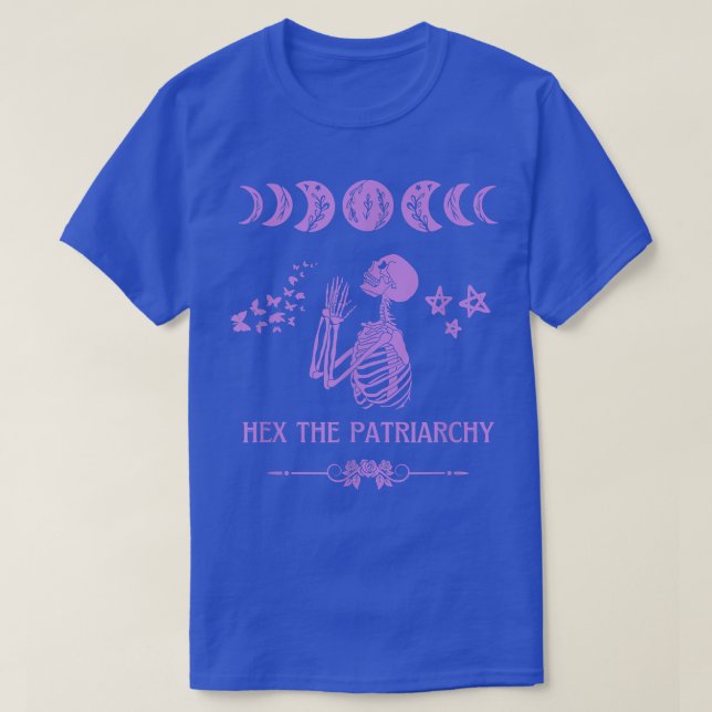 He The Patriarchy Moon Phase Witch Witchcraft Femi T-Shirt (Design Front)