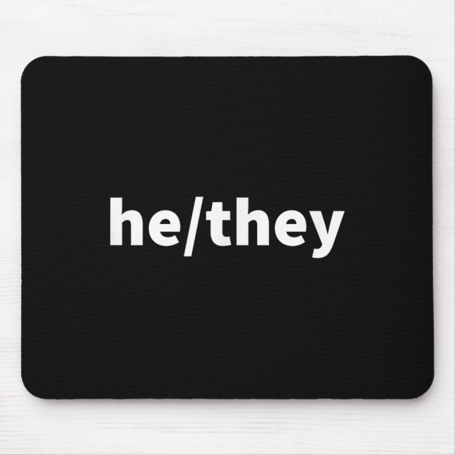 He They He_they Transgender - Nonbinary Genderflui Mouse Mat (Front)