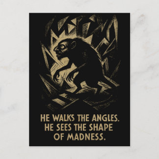He Walks the Angles – A Brown Jenkin Expressionist Holiday Postcard