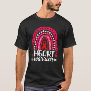 He Warrior Go Red Ribbon Rainbow He Disease Awaren T-Shirt
