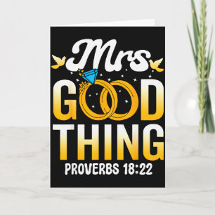 He Who Finds A Wife Finds A Good Thing Christian M Card
