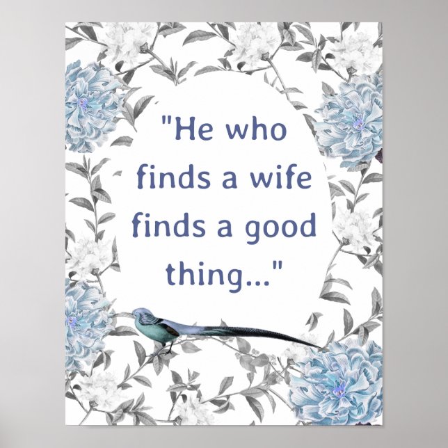He who finds a wife finds a good thing poster (Front)