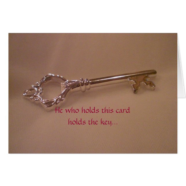 He who holds this card, holds the key... (Front Horizontal)