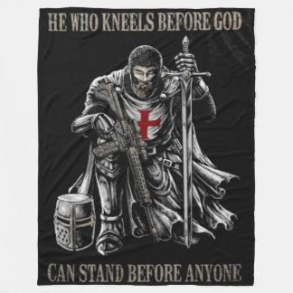 HE WHO KNEELS BEFORE GOD FLEECE BLANKET