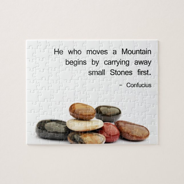 “He who moves a Mountain …” (Confucius) Jigsaw Puzzle (Horizontal)