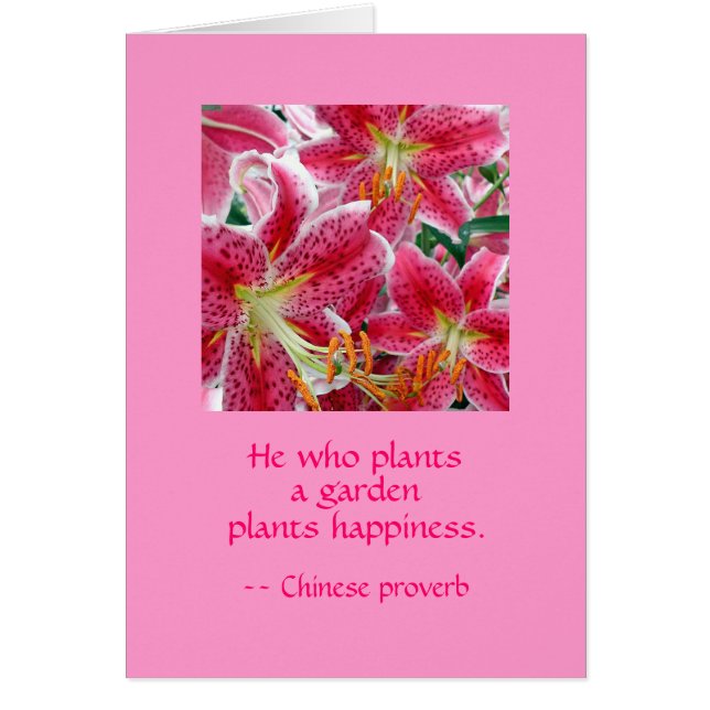 He who plants a garden plants happiness. WI BB (Front)