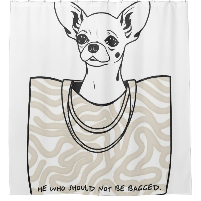 He Who Should Not Be Bagged Shower Curtain (Front)