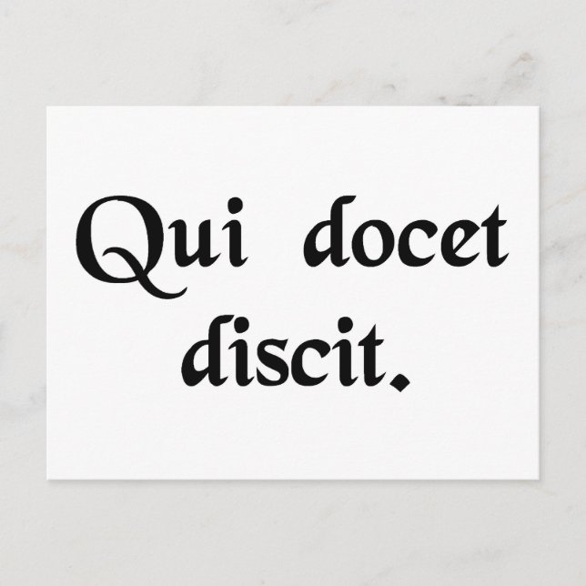 He who teaches learns. postcard (Front)