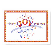 "He Will Joy..." Bible quote with music notes