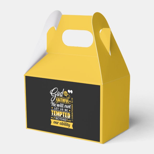  He Will Not Let You Be Tempted – Bible Verse Favour Box (Front Side)